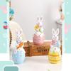 Cute Bunny Easter Decorations Resin Sweater Rabbit Ornament Easter Rabbit  Figurines  Party