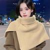 High Collar Shawl Winter Keep Warm Neck Protection Pullover Knitted Scarf For Women