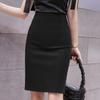 Модная тонкая женская юбка-карандаш офисная женская черная юбка J201