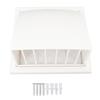 Square Exhaust Fan Cover PVC Plastic Exterior Wall Duct Vent Cover for Bathroom Kitchen 100mm Inclin
