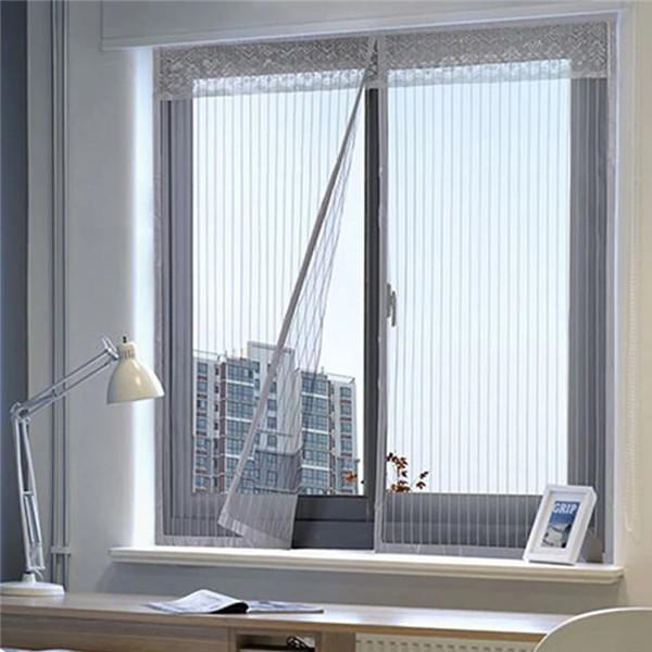 Folio Magnetic Window Screen Mesh Indoor Anti-Mosquito Curtain Tulle Summer Invisible Removable Washable Screen Net