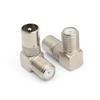90 Degree Converter Satellite Coax Connectors Aerial Male Adapter Right Angled F Female To TV Male