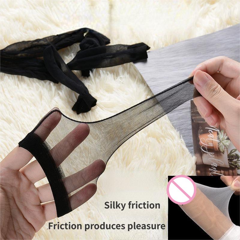12cm Silk Stockings Penis Sleeve Men's Masturbation Sex Toys for Men Lingerie Cock Bondage Condom Adult Games Sm  Toys
