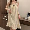 Sleeping Skirt Female Summer Sweet Cute Sling Pajamas Medium-length Sleepwear Dress Homewear Sleeveless Pyjama Sets for Women