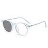 Elderly Ultra-light Anti-blue Photosensitive Gray Glasses Reading Glasses for Women Round Frame Retro Presbyopia Eyewear