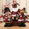 Christmas Doll Stand Snowman Santa Claus Linen Kid Gift Home 34x20cm