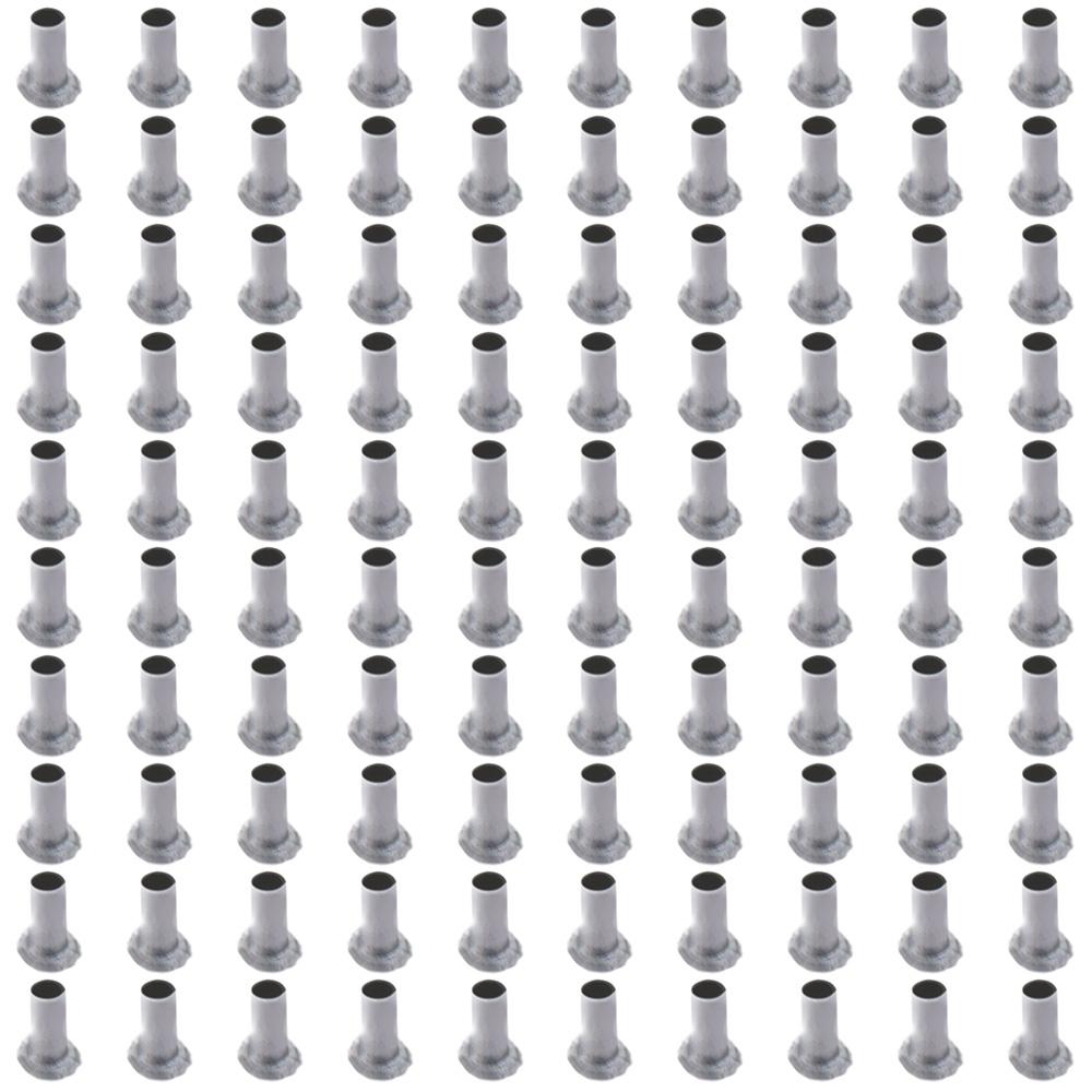 100Pcs M2 M2.5 M3 Aluminum Flat Truss Head Silver Tone Semi-hollow Bolts Half Semi-Tubular Rivets