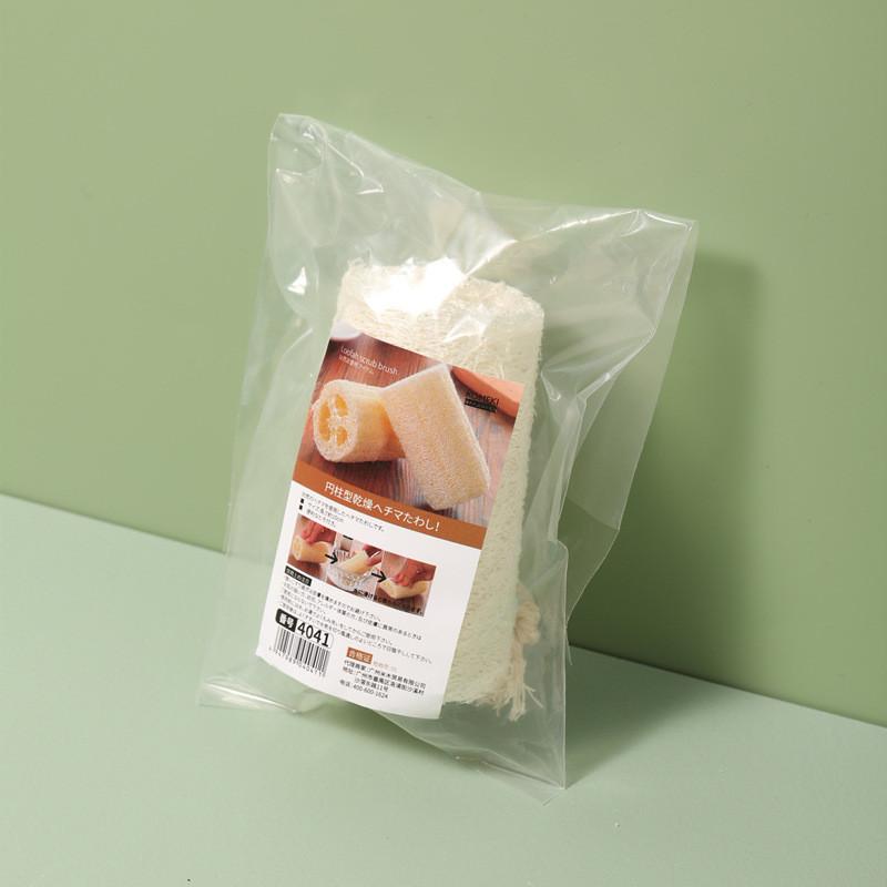 Cleaning Natural Loofah Sponge With Plastic Grip For Dishwashing Efficient