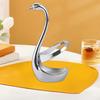 Stainless Steel Mini Fruit Forks Spoons with Non-Slip Handle Food-Grade Swan Storage Rack for Kids Desserts Snacks Parties Weddings