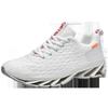 Summer New Korean Version Fashion Couple Running Shoes Flying Woven Fish Scale Blade Large Size Sports Shoes Trendy Men's Shoes