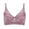 36-46 Plus Size Women Ultrathin Bra Underwire Push-Ups Lace Bras Brassiere Larger Breast Solid Color 3/4 Big Cup