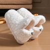 High-top Velvet Cotton Slippers for Women and Couples Can Wear Bags and Warm New Simple Casual Home Fluffy Cotton Boots