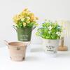 Corrosion-resistant Round Flower Pot Handicraft Flower Bucket Ornament Iron Planter Pot Desktop