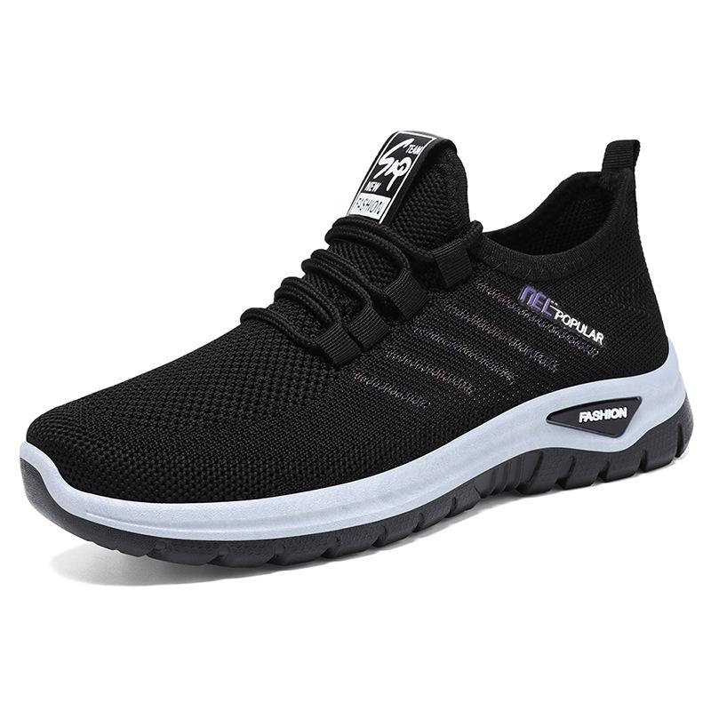 Shoes Women, Fly Woven Breathable Couple Models Casual Shoes, Versatile Soft Sole Lightweight Sports Shoes
