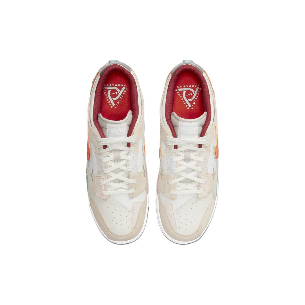 Nike Dunk Low Scrap Shapeless, Formless, Limitless Men Sneakers Cream Sail Rush-Orange DQ4975-181