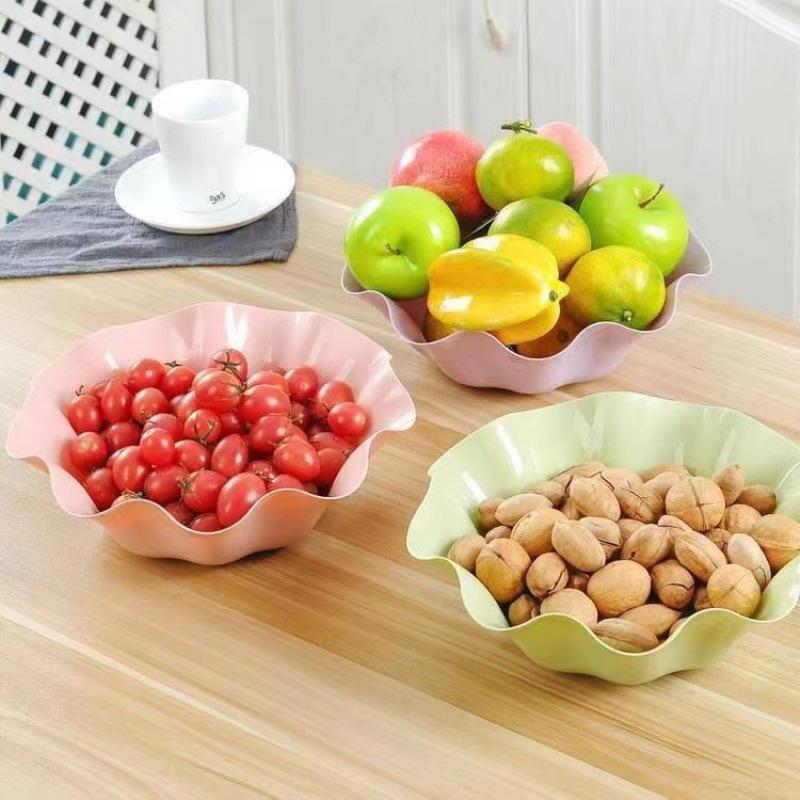Lotus Leaf Fruit Plate Multi-Functional Household Snack Candy Fruit Office Desktop Festive Living Room, High Value, Light Luxury