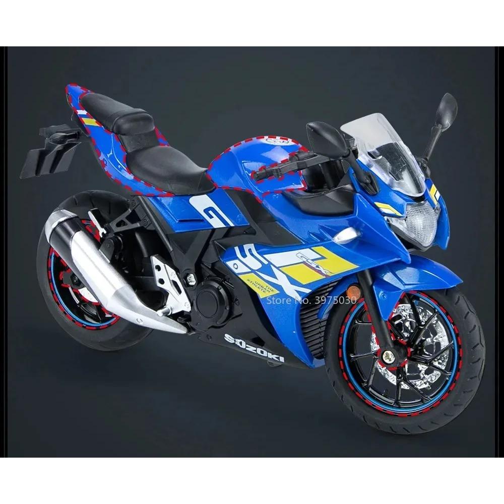 1/12 Scale Suzuki GSX-250R Metal Model Toy Alloy Diecast Motorcycle Simulation Toy with Light Sound Collection for Children Gift
