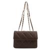 Women'S Bag Fashion Small Square Bag Texture Pu Embroidery Thread Shoulder Bag Niche Versatile Messenger Bag
