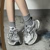Dad Shoes Women's Shoes New Summer Versatile Feet Small Silver Thick-soled Lightweight Casual Sports Shoes