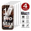 4 Pçs Protetor De Tela De Vidro Temperado Para Iphone 17 16 15 14 13 12 11 Pro Max Plus Mini Xs Xr Ar 16e Película Protetora De Vidro Transparente