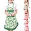Женский кухонный фартук с цветочным принтом, карманами и регулируемым поясом, водонепроницаемый женский фартук-нагрудник