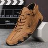 Spring and Autumn Men's Martin Boots Casual Leather Shoes Breathable Octopus Board Shoes Soft Sole Comfortable Youth Bean Shoes