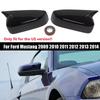 For US Ford Mustang 2010-2014 Car Sticker Rearview Side Mirror Cover Wing Cap Exterior Door Rear View Case Trim Carbon Fiber