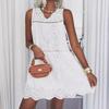 European & American Sleeveless Hollow Lace Spring/Summer Dress 2022