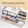 Transparent Multi-Functional Desk Storage Drawer with Large-Capacity Compartments