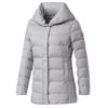 Warm Comfortable Soft Lightweight Duck Down Mid-Length Down Jacket Women Outerwear Gray BQ8785