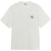 New MLB T Shirts Unisex Cream 3ATSM0854-50IVS