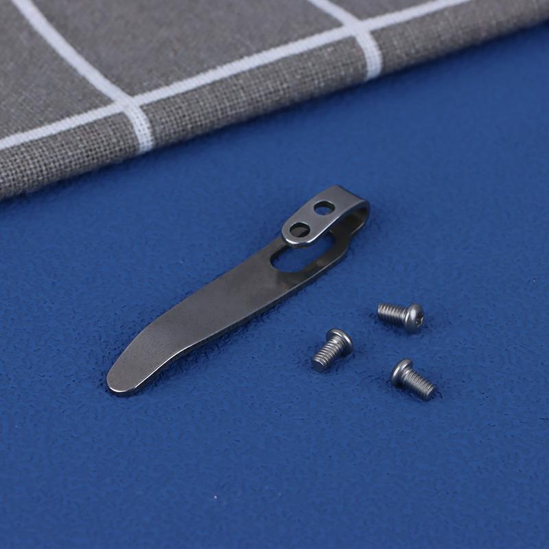 1Set 420 Stainless Steel Material Knife Back Clip With 3Pcs M2.5 Screws Pocket Waist Clamps For Knives Diy Make Accessories