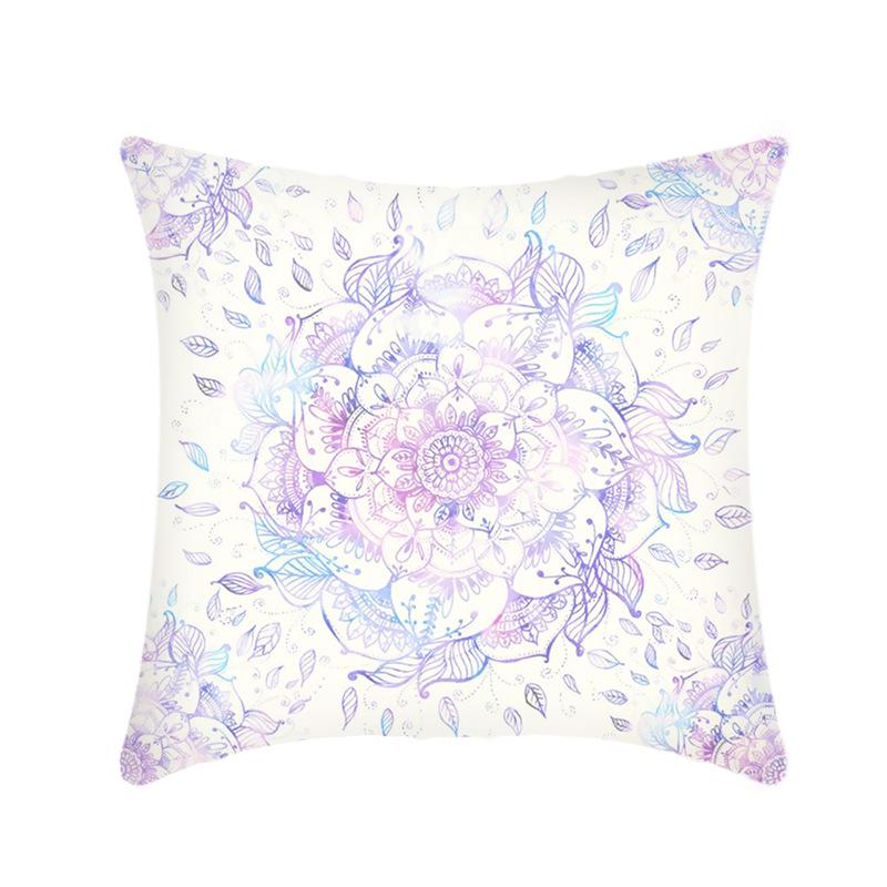 Creative Bohemian Style Mandala Sofa Pillow Cover Tatami Bay Window Pillow Cover Short Plush Printed Cushion