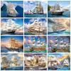 Diamond Painting New Collection Sailboat Home Decor Embroidery Mosaic Sea Ship Cross Stitch Square/round Picture