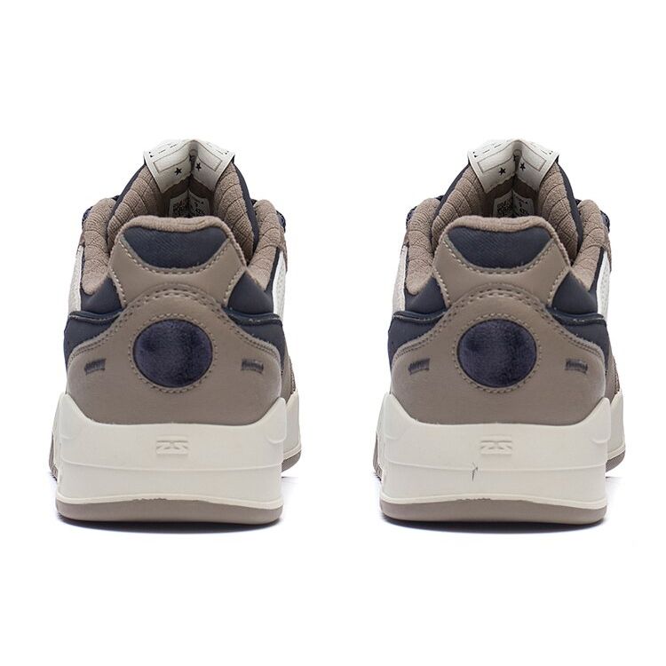 Li Ning Moon White Dream Theme Thick Sole Height Increasing Non-Slip Wear-Resistant Lightweight Low-Top Skate Shoes Men Sneakers Brown AGCS251-4