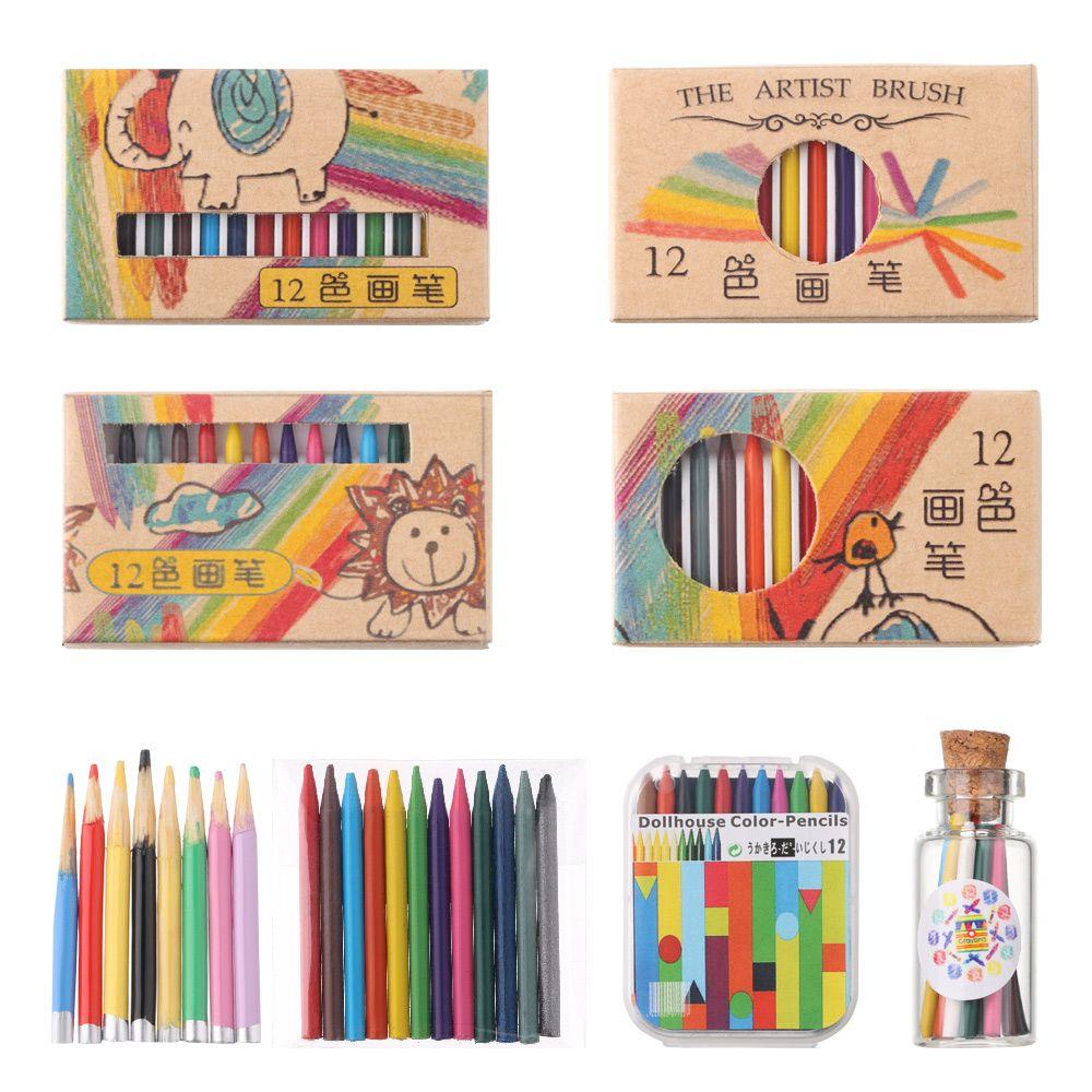 Painting Tools Miniature Color Pencil Dollhouse Decoration Doll Colorful Crayon Dolls Accessories