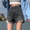 Pants Classic and Minimalist Fashion Wild High Waist Female Summer A Word Wide Leg Thin Thin Section Loose Denim Shorts Individuality and Trendiness