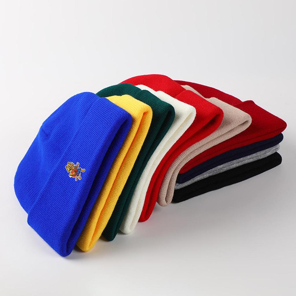 Guitar Dog Warm Knitted Cap Beanie, Animal Woman Cap Winter Soft Unisex Headwear Knitted Hat Beanie