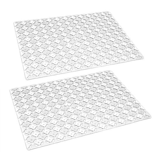 Sink Mat PVC Hollow Rhombus Cuttable Rectangle Anti-slip Ceramic Stainless Steel