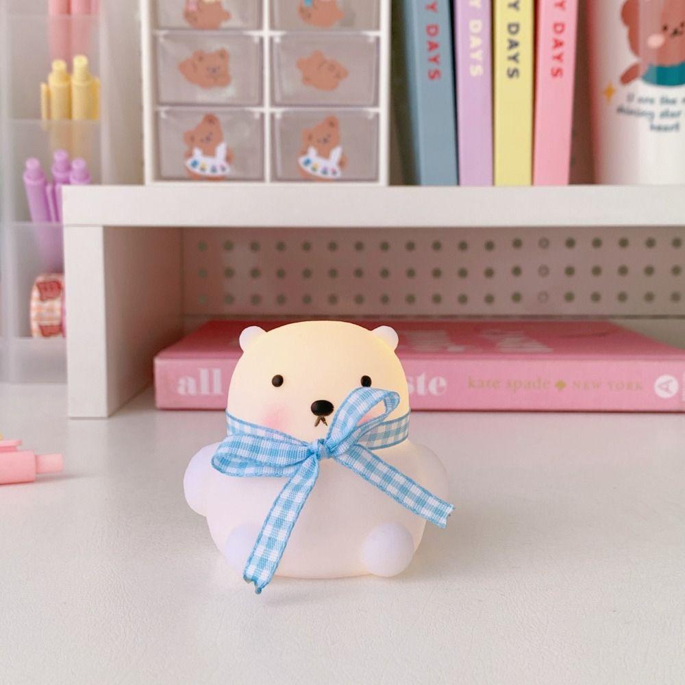 Creative Bedside Lamp Silicone Cartoon Animal Lamps Soft Light Led Night Light Student Dormitory
