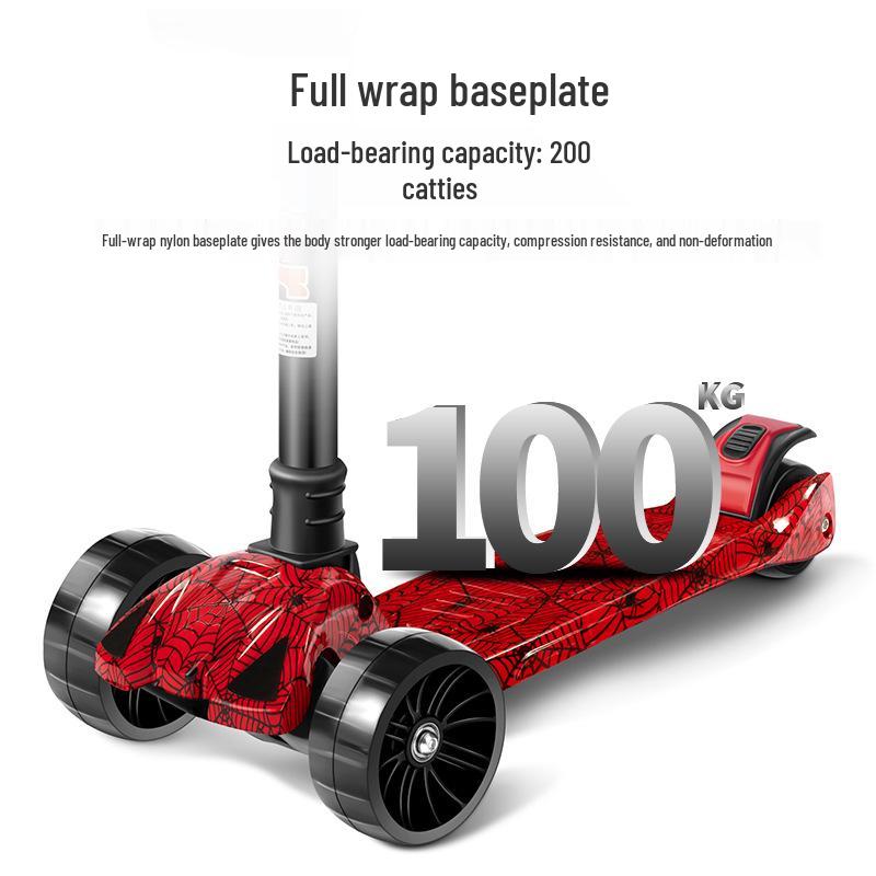 Foldable Children's Scooter with Seat for Ages 2-9