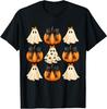 Halloween Coquette Bow Pumpkin Ghost Spooky Boo Women Girl T-Shirt