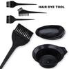 8Pcs/Set Practical Anti-Slip Compact Hairdressing Combs Hair Dye Color Brush Bowl Set for Salon Shop
