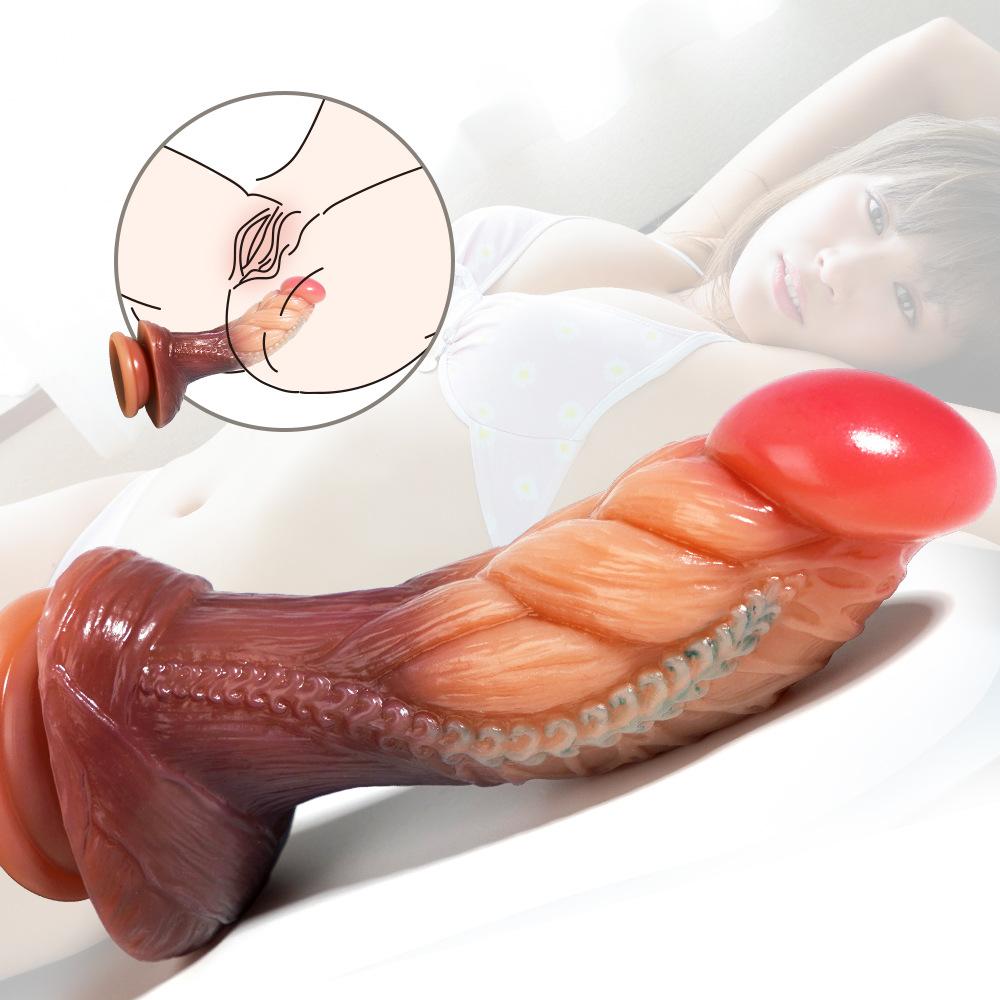 Realistic Liquid Silicone Dildo - Soft Anal Expander for Men & Women, Stretching Butt Plug, Adult Sex Toy for Pleasure