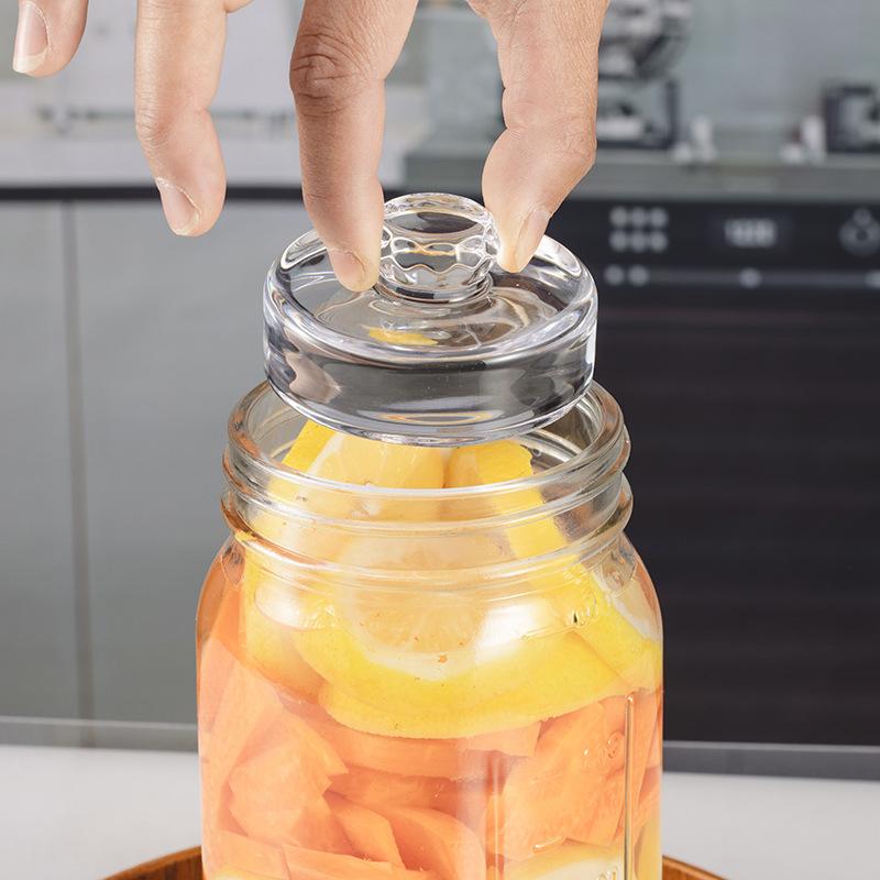 Fermentation Set, Wide Mouthed Bottle, Mason Jar, Fermentation Glass Weights with Easy To Grip Handle, Mason Cup, Wide Mouthed Heavy Stone