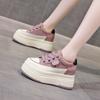 Versatile Single Shoes Female Sports Spring Breathable Casual White Shoes Within The High Thick Bottom Muffin Shoes