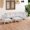 Day and Night - Day and Night Garden Furniture Set 6 Pieces Solid White Pine Wood