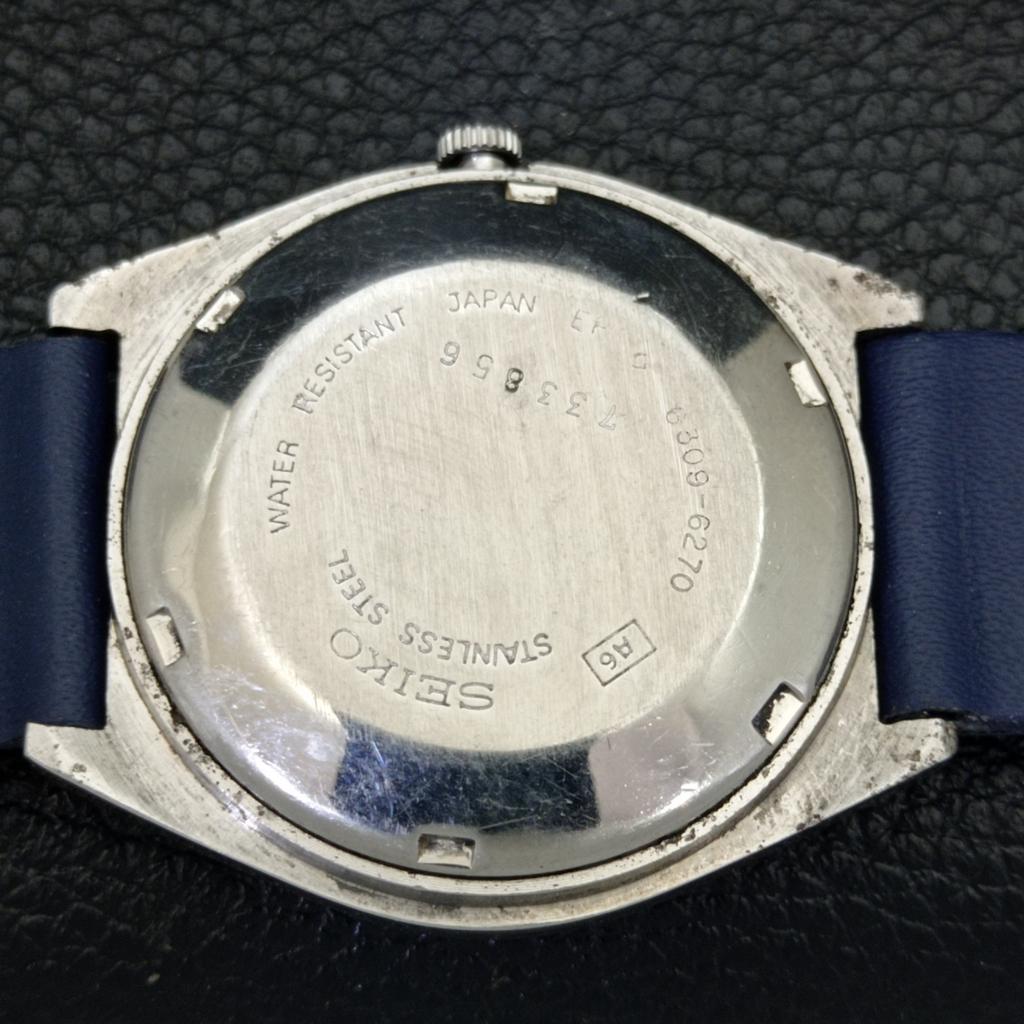 VINTAGE SEIKO 5 AUTOMATIC 6309A JAPAN MENS SKY BLUE COLOR DIAL WATCH A500835-5 R154-a500835