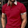 Летняя рубашка поло с лацканами и карманом на пуговицах, мужские спортивные топы, универсальные, свободные, с короткими рукавами
