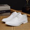 Men Leather Shoes Lace Up Wedding Business Men Casual Flats Shoe Luxury Brand Oxford Shoes Black Outdoor Men Platform Shoes